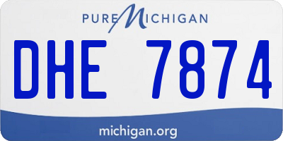 MI license plate DHE7874