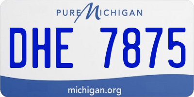 MI license plate DHE7875