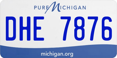 MI license plate DHE7876