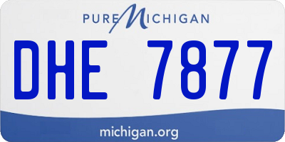 MI license plate DHE7877