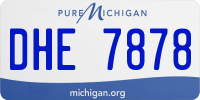 MI license plate DHE7878