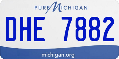 MI license plate DHE7882