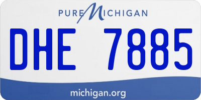 MI license plate DHE7885