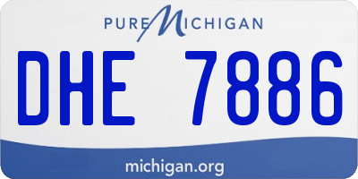 MI license plate DHE7886