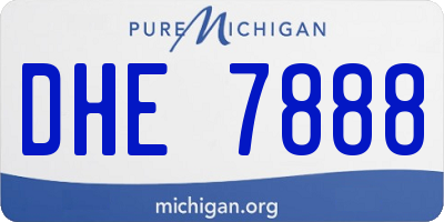 MI license plate DHE7888