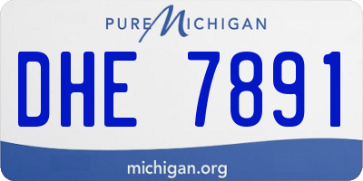 MI license plate DHE7891