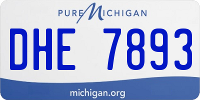 MI license plate DHE7893