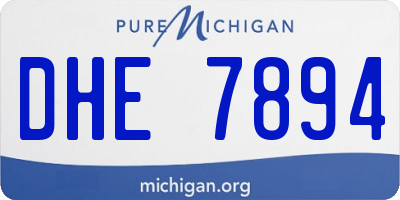 MI license plate DHE7894