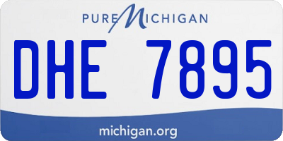 MI license plate DHE7895