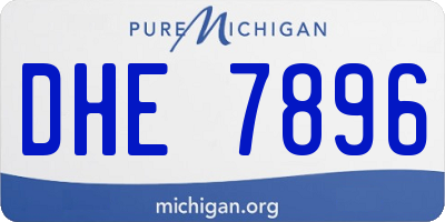 MI license plate DHE7896