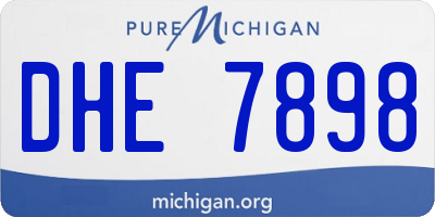 MI license plate DHE7898