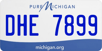 MI license plate DHE7899
