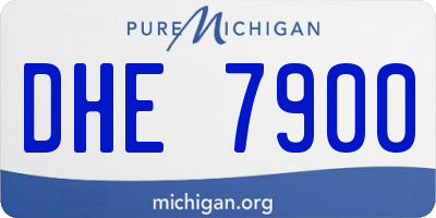 MI license plate DHE7900