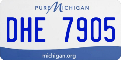 MI license plate DHE7905