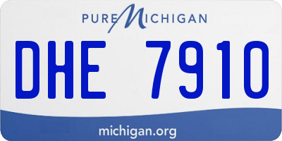 MI license plate DHE7910