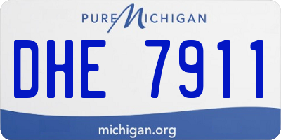 MI license plate DHE7911