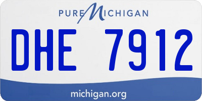 MI license plate DHE7912