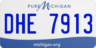 MI license plate DHE7913