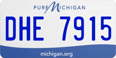 MI license plate DHE7915