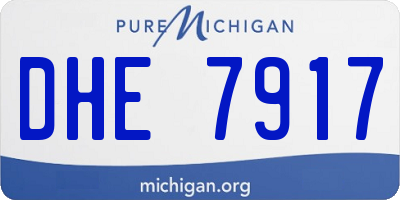 MI license plate DHE7917