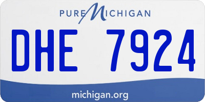 MI license plate DHE7924