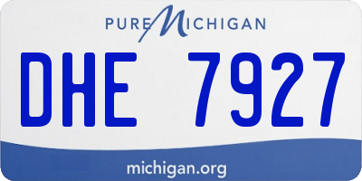 MI license plate DHE7927