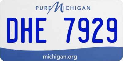 MI license plate DHE7929