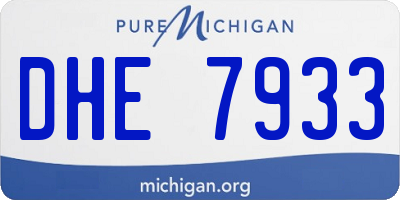 MI license plate DHE7933