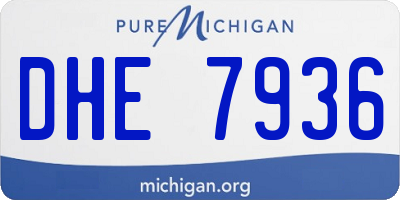 MI license plate DHE7936