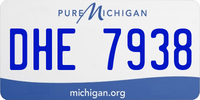 MI license plate DHE7938