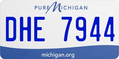 MI license plate DHE7944