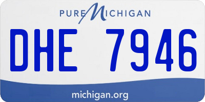 MI license plate DHE7946