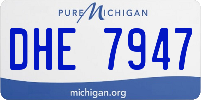 MI license plate DHE7947
