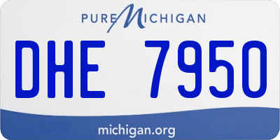 MI license plate DHE7950