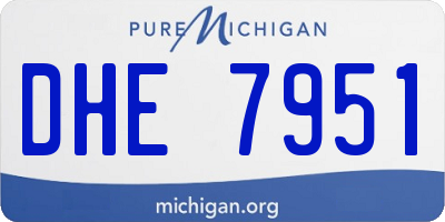 MI license plate DHE7951