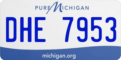 MI license plate DHE7953