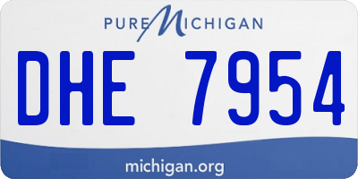 MI license plate DHE7954