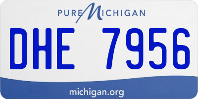 MI license plate DHE7956