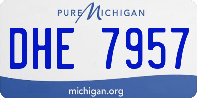 MI license plate DHE7957