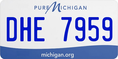 MI license plate DHE7959
