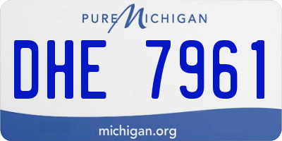 MI license plate DHE7961