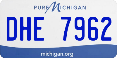 MI license plate DHE7962