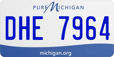 MI license plate DHE7964