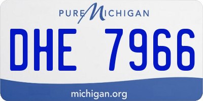 MI license plate DHE7966