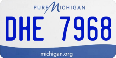 MI license plate DHE7968
