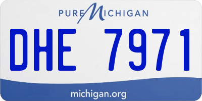 MI license plate DHE7971