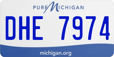 MI license plate DHE7974