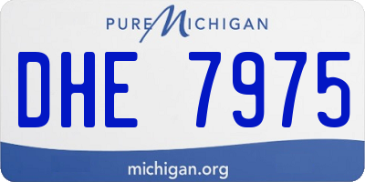 MI license plate DHE7975