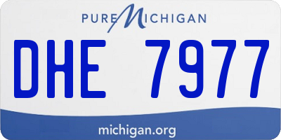 MI license plate DHE7977