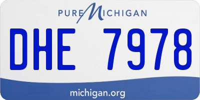 MI license plate DHE7978